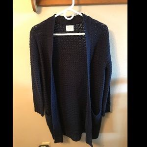 Blue light knitted cardigan